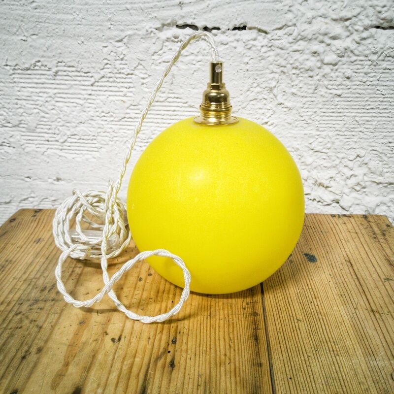 Vintage opaline yellow lamp