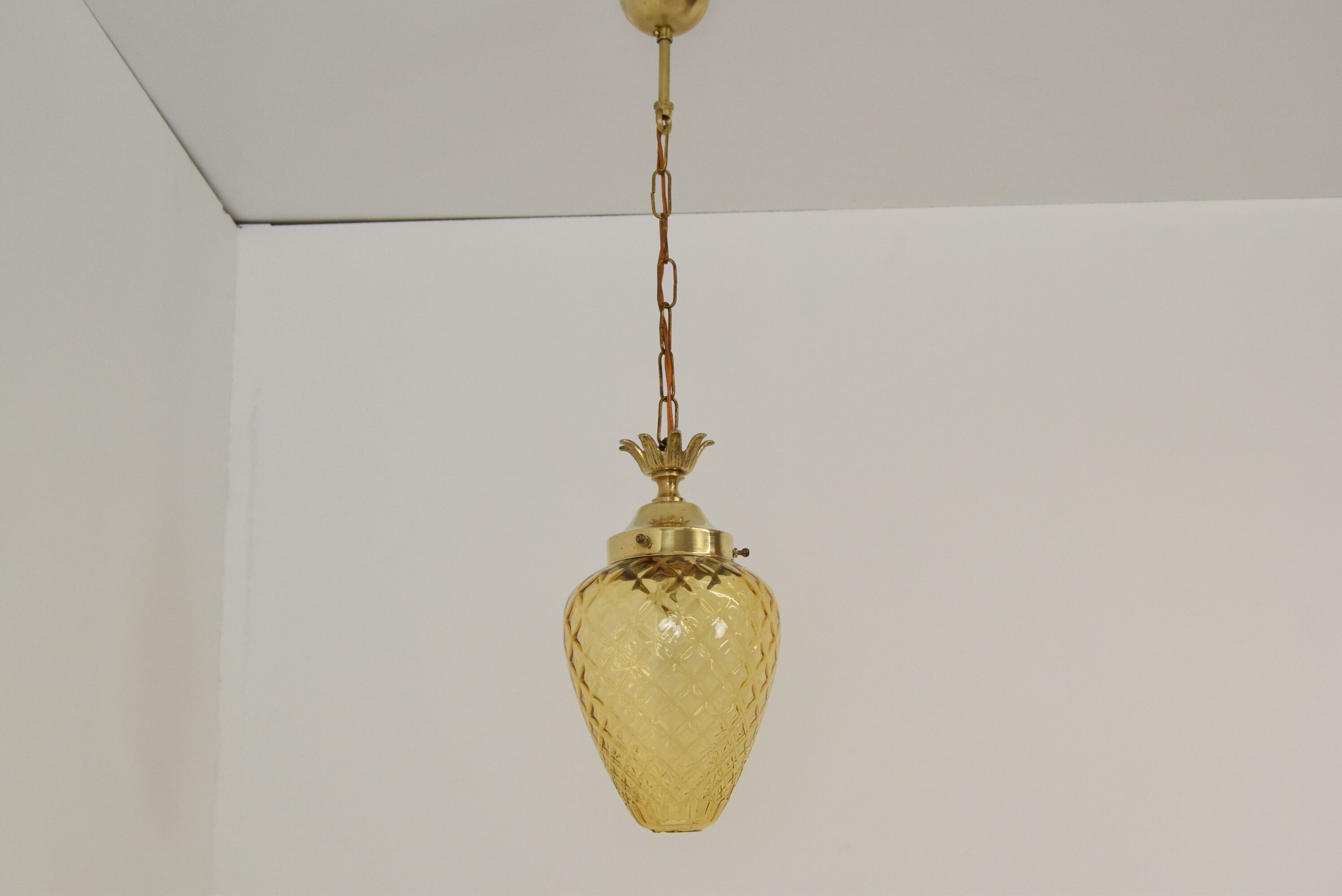 Art deco Glass Pendant,1930's.