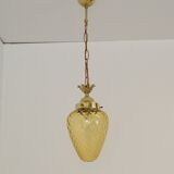 Suspension en verre art déco années 1930