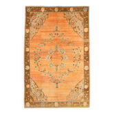 Tapis persan classique pêche et marron 7x10, 204x313 cm