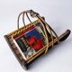 Rattan magazine rack, popular art, France, circa 1950s