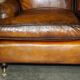 Howard & Son restored leather canapé, width 145 cm