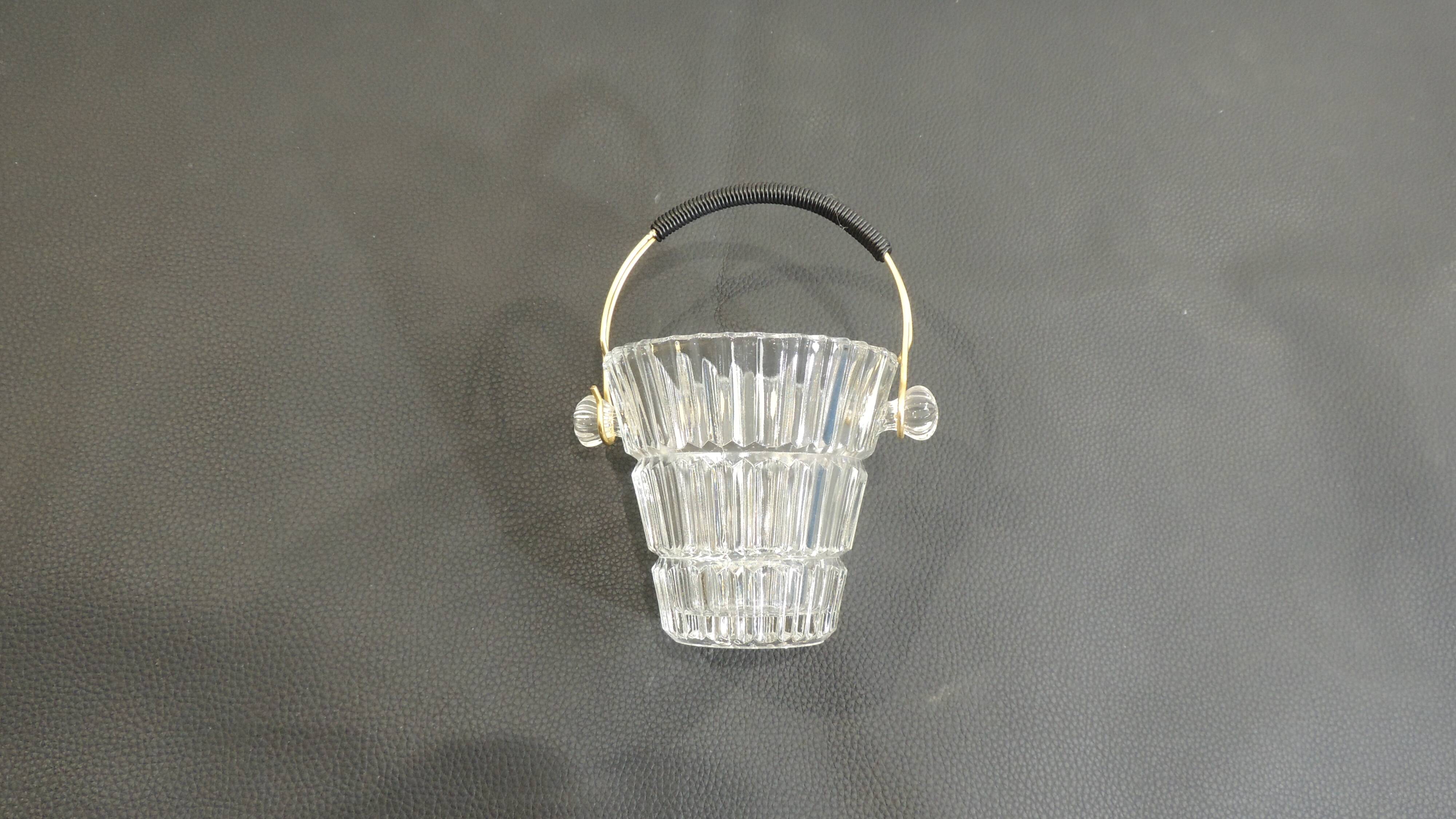 Vintage cut glass ice bucket – Berglas Austria – 1970s