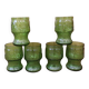 6 green glasses Fidenza Italy
