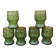 6 green glasses Fidenza Italy