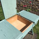 Vintage rattan desk 1950 color green