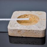 Brutalist ashtray by Fratelli Mannelli, travertine, Italy, 1970