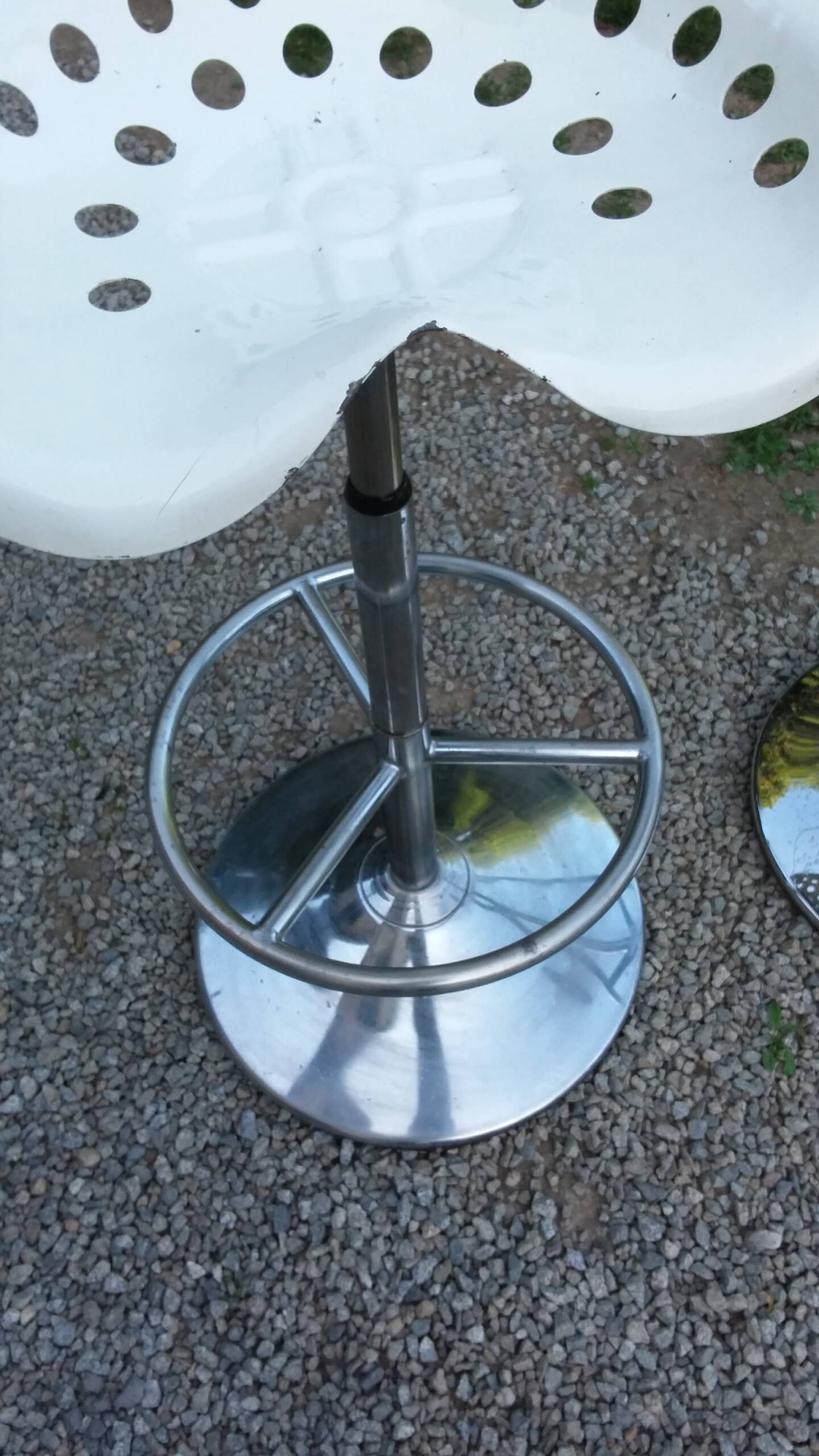 Pair of Etienne Fermigier designer stools, Mirima mower model, publisher