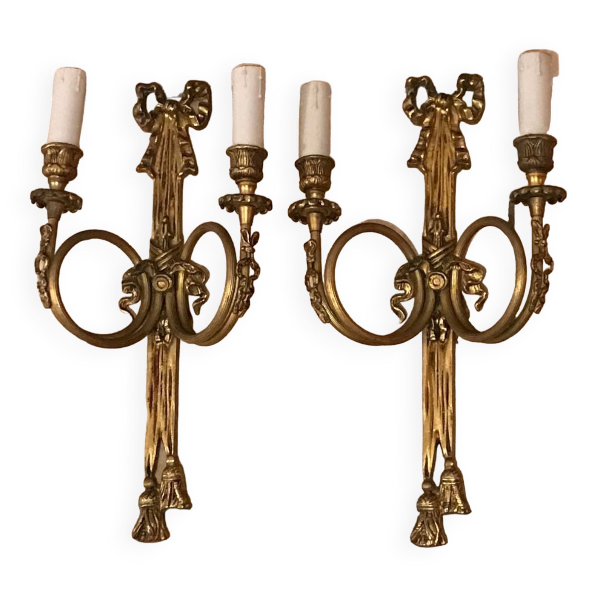 Paire d’appliques en bronze