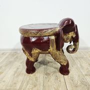 Antique elephant xl side stool / 19th century / unique boho chic piece.