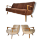 Living room sets sculptural cocktail Scandinavian years 50/60