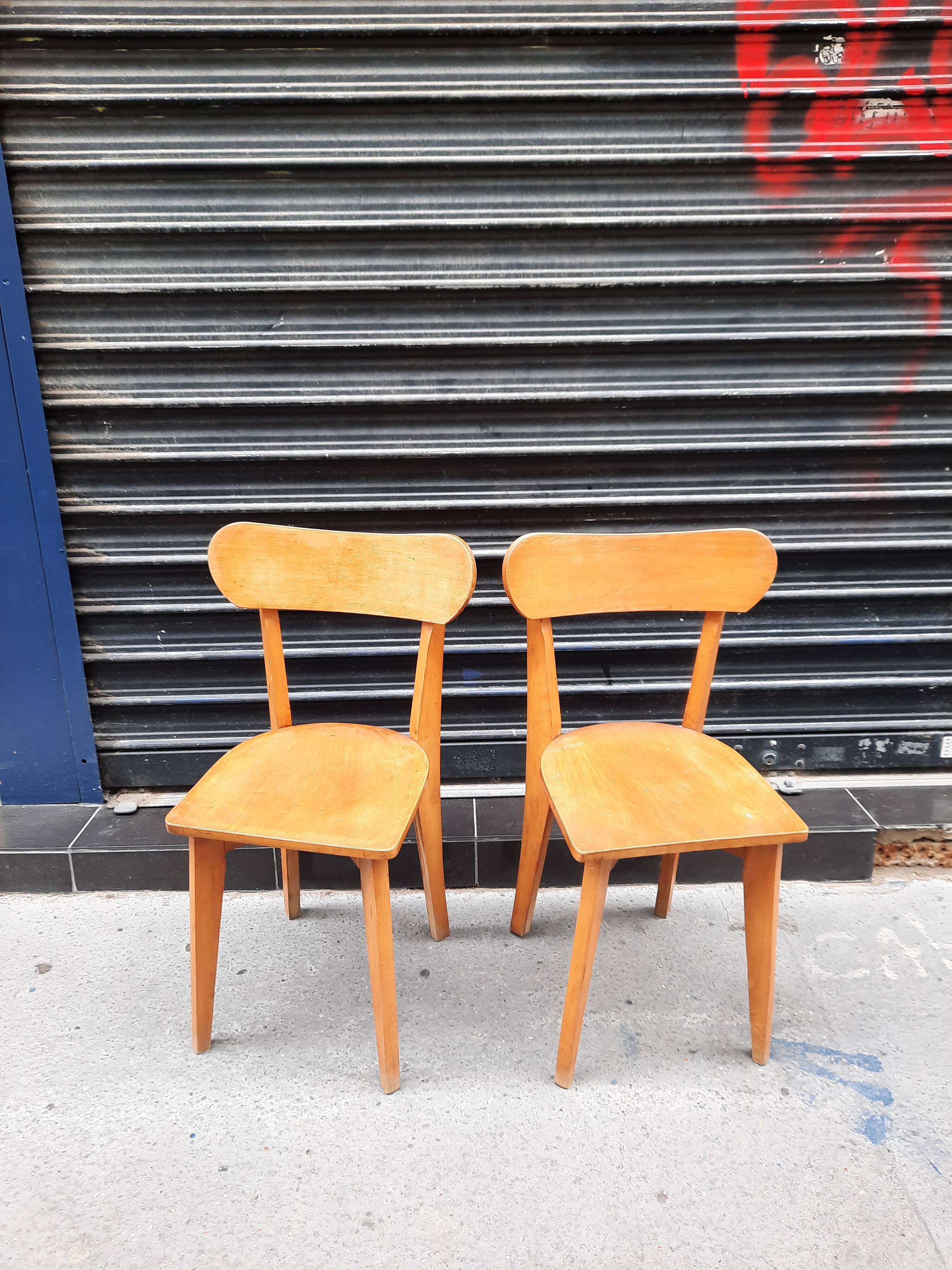 Paire de chaises bistrot vintage