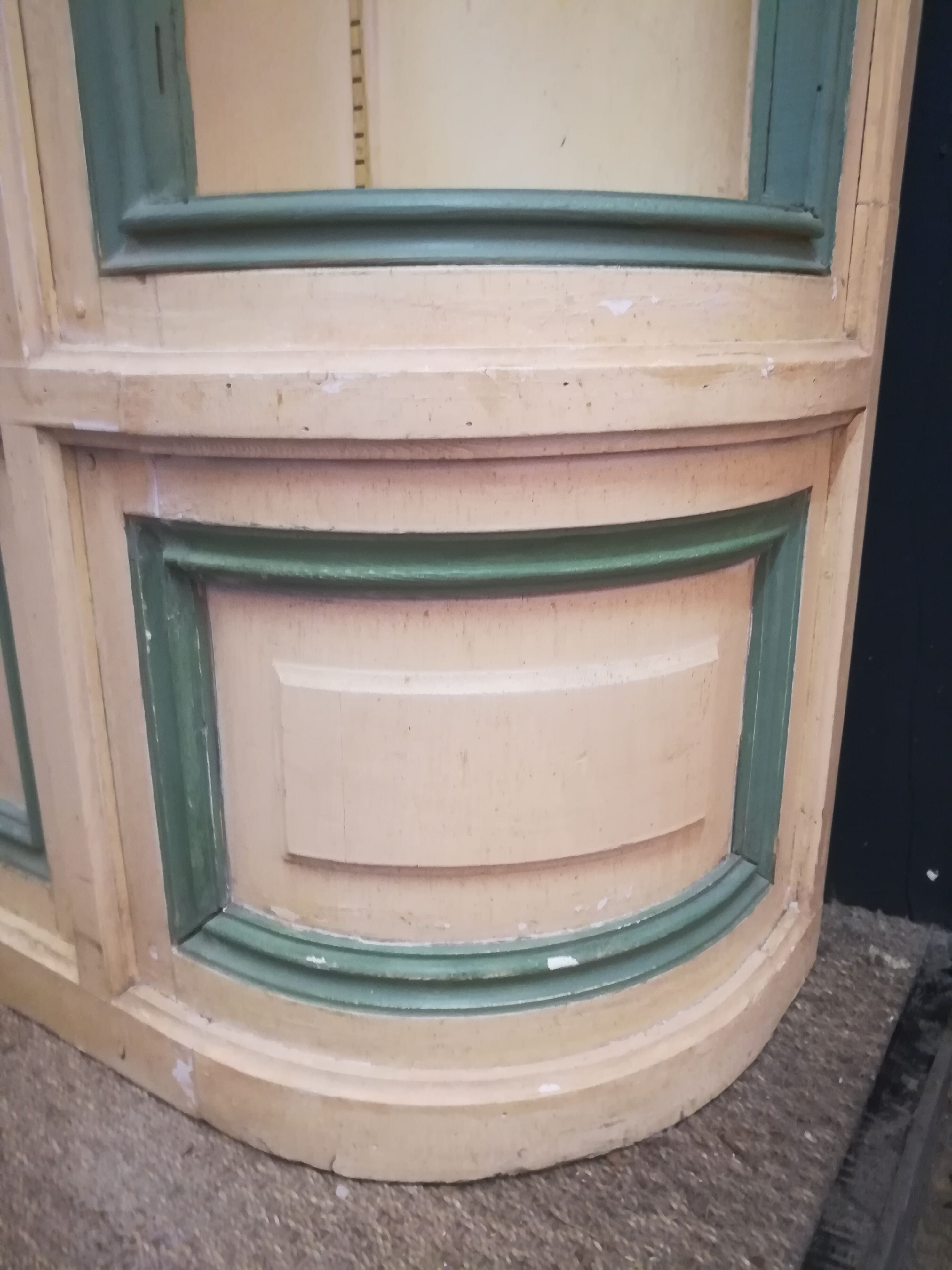 Library curved late nineteenth patina