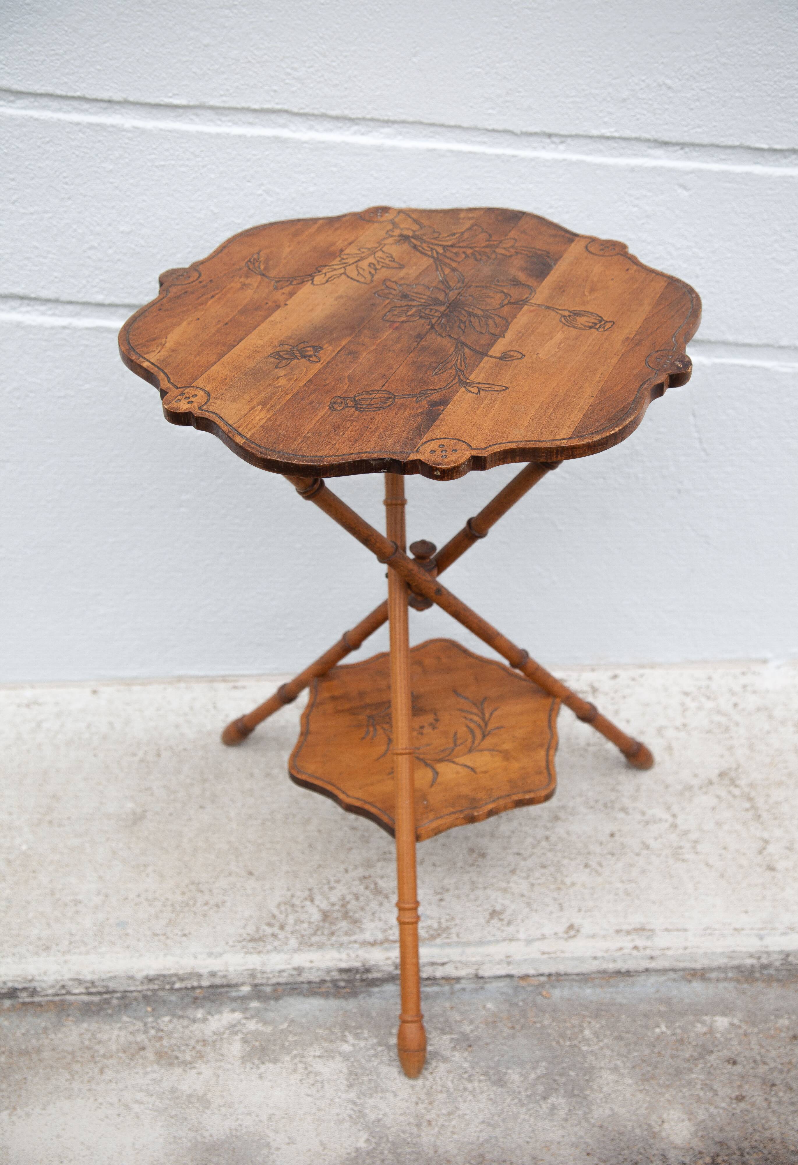 Table pedestal table wood, pedestal table wood imitation bamboo
