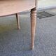 Round dining table Louis Philippe stripped in raw solid cherry wood Italy