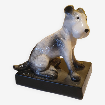Céramique chien Fox terrier vintage