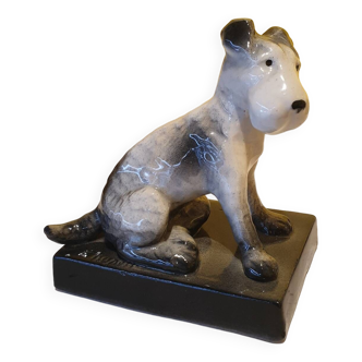 Céramique chien Fox terrier vintage