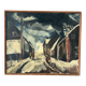 Hiver dans la rue, huile sur toile signée