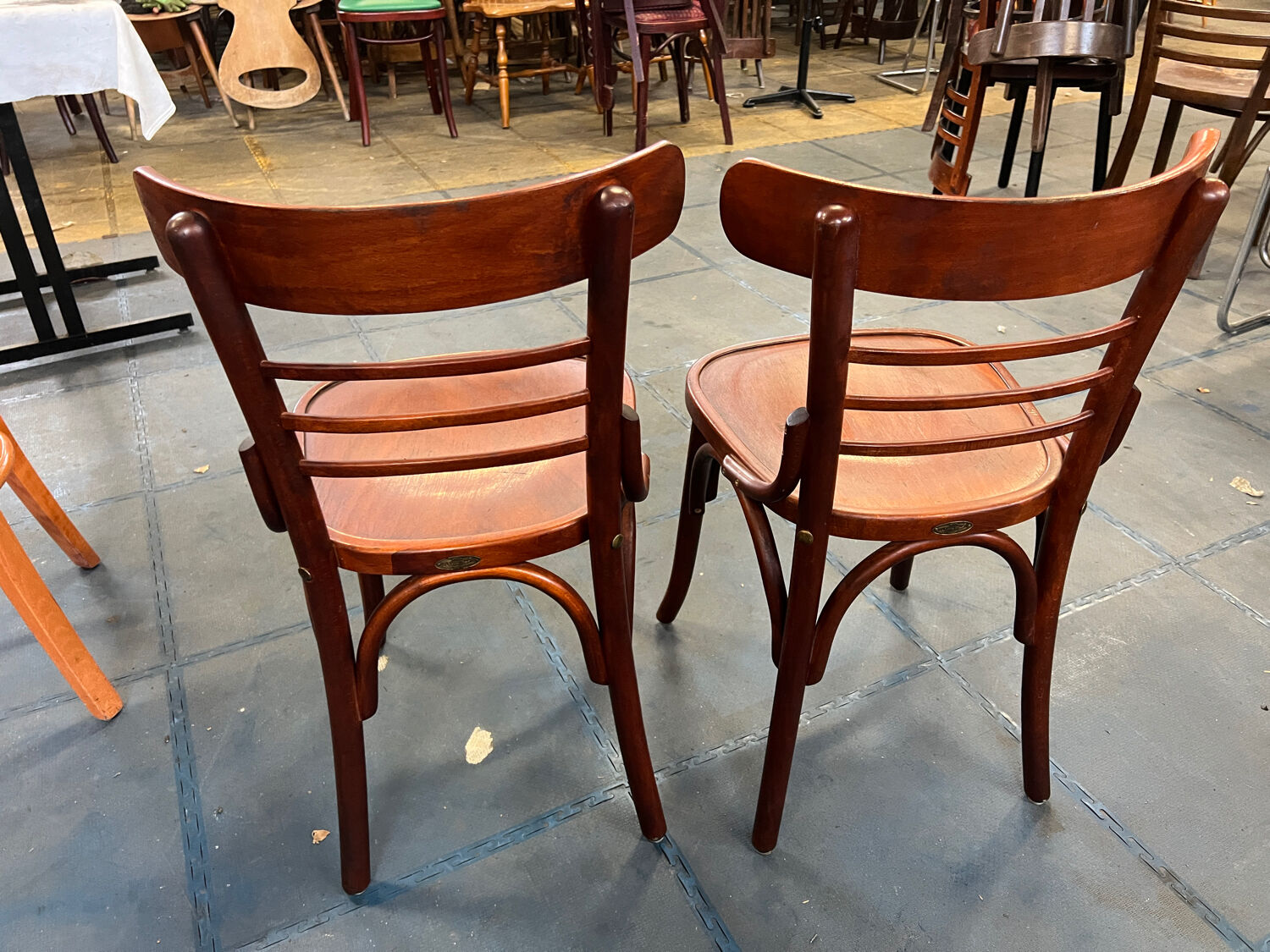Pair of bistro chairs
