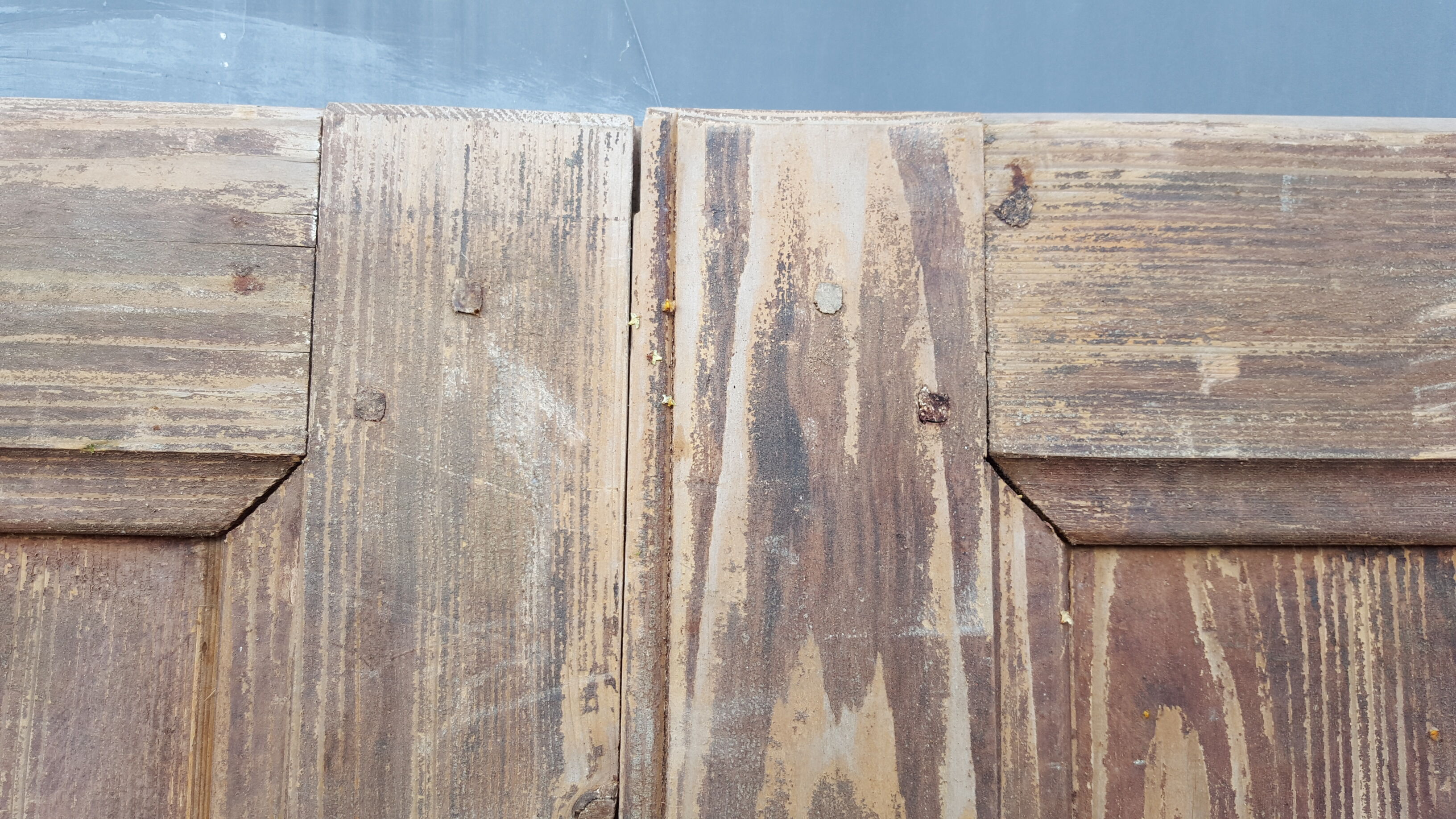 Pair of old doors haired