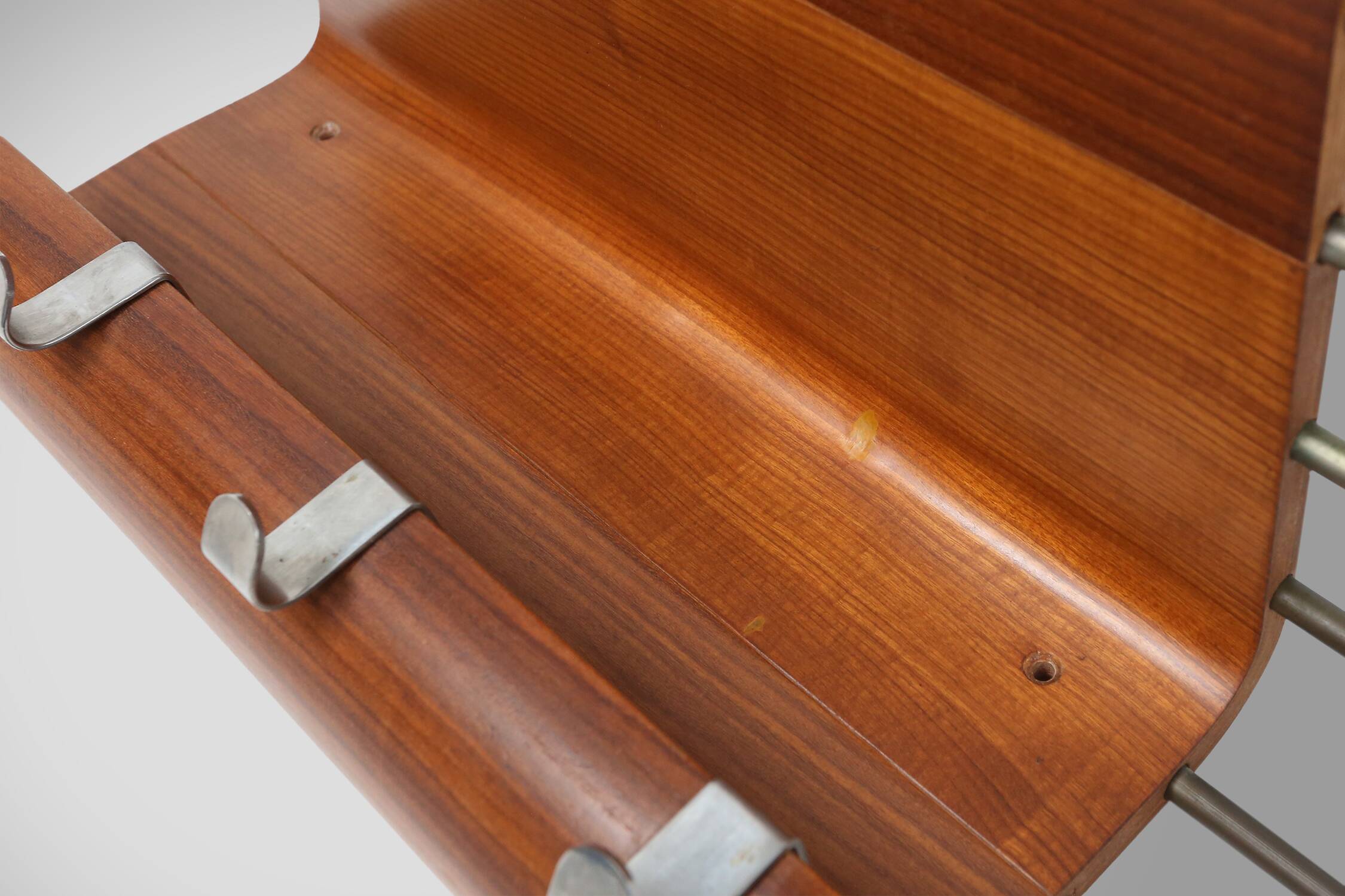 Mid-century coatrack by De Coene in bent plywood, Belgium 1960