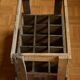 Old wooden bottles box