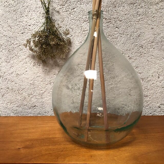 Demijohn glass, blue/green reflections, 12L