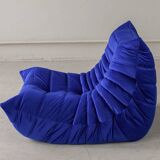 Coral corduroy Togo lounge chair by Michel Ducaroy for Ligne Roset