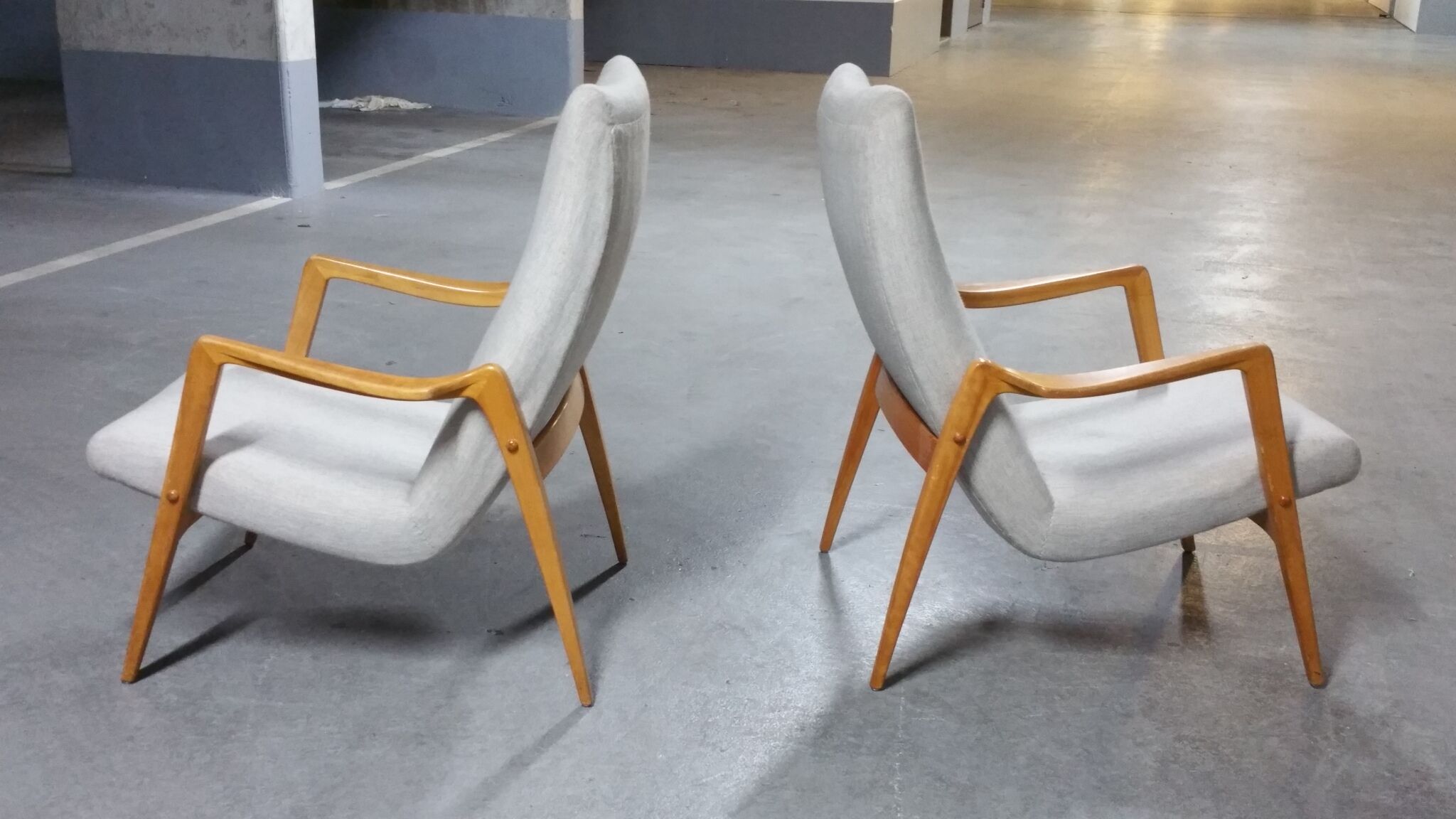 Scandinavian armchair danish feet years 50 compass