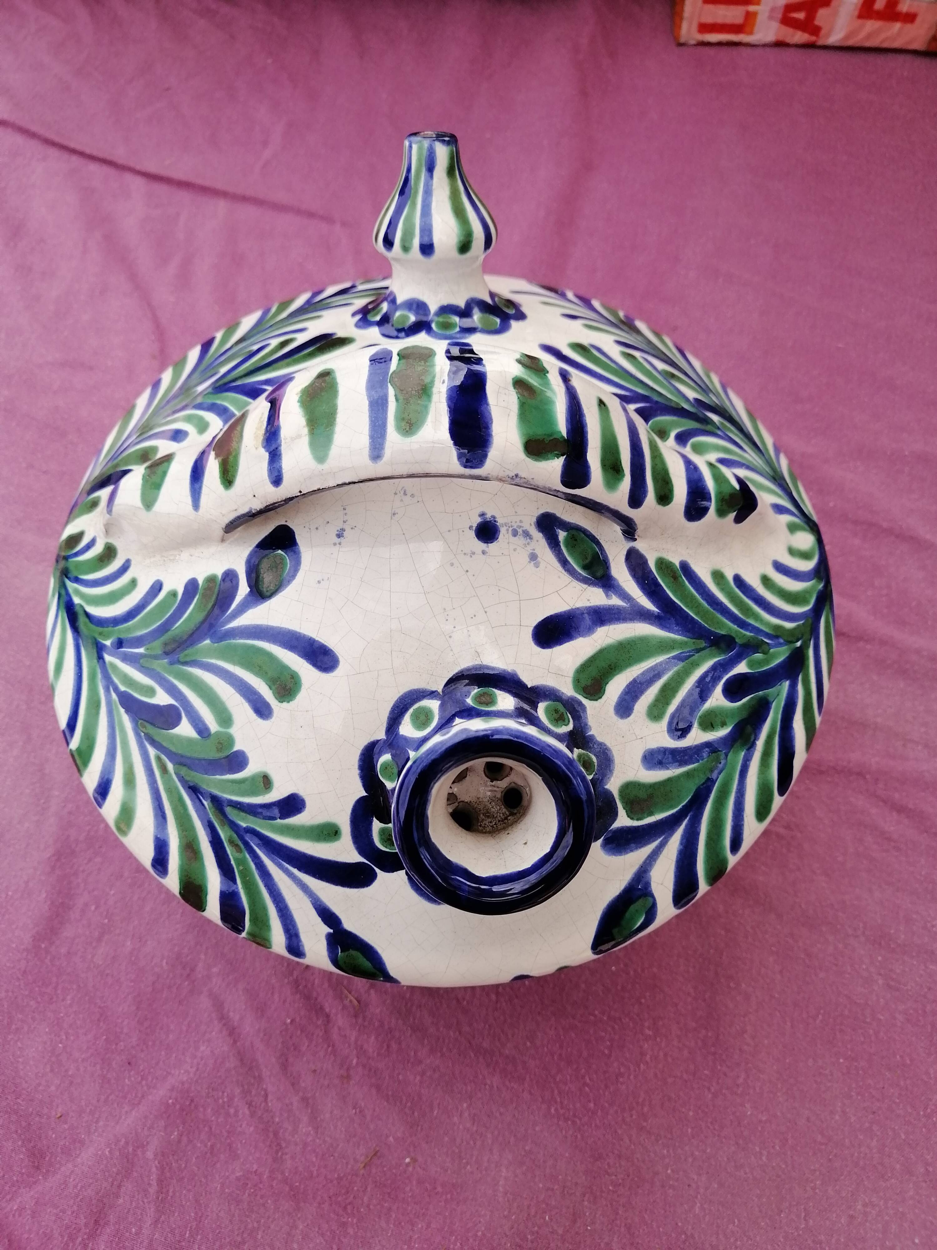 Old vintage gargoulette goat in earth and ceramic