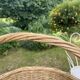 Light woven wicker round basket