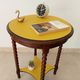 Old pedestal table, early 20th century, turned wooden legs