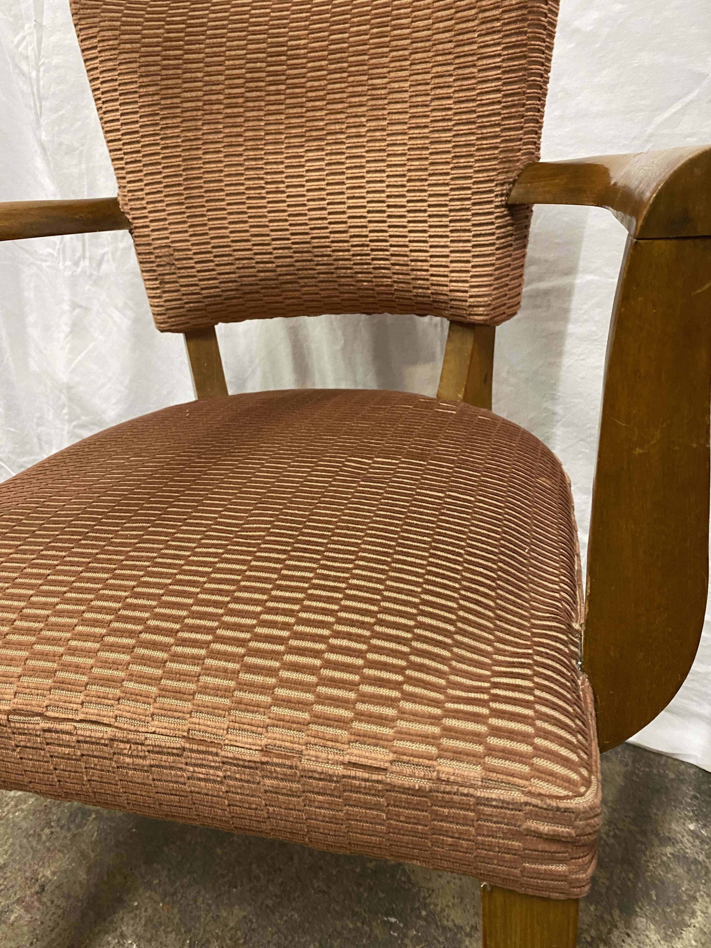 Fauteuil Bridge velours beige rosé