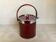Burgundy faux leather ice bucket
