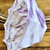 Old opal glass lampshade with up and down movement