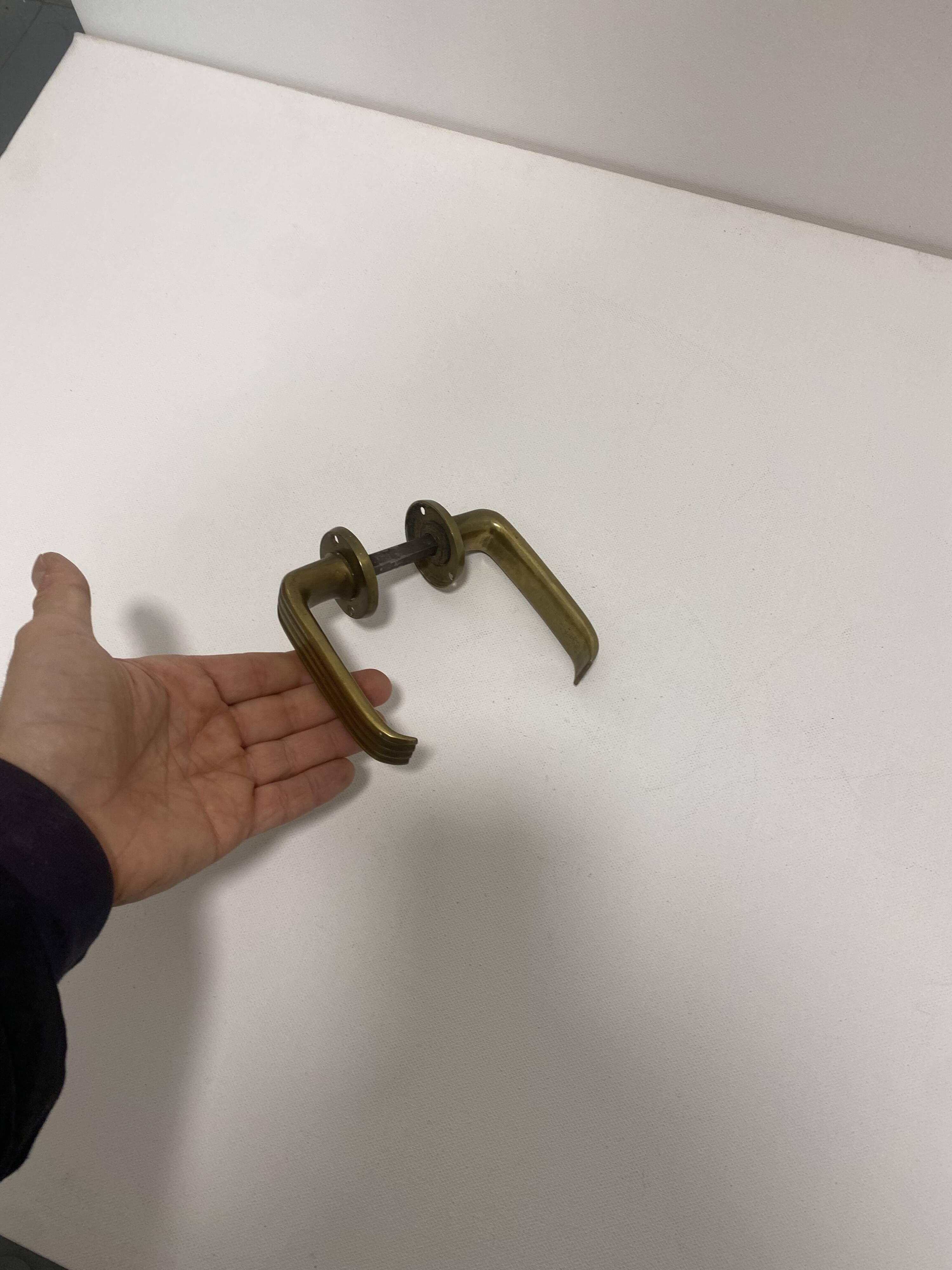 Gio Ponti Brass Door Handle Art Deco 1930s Italian Midcentury Architecture