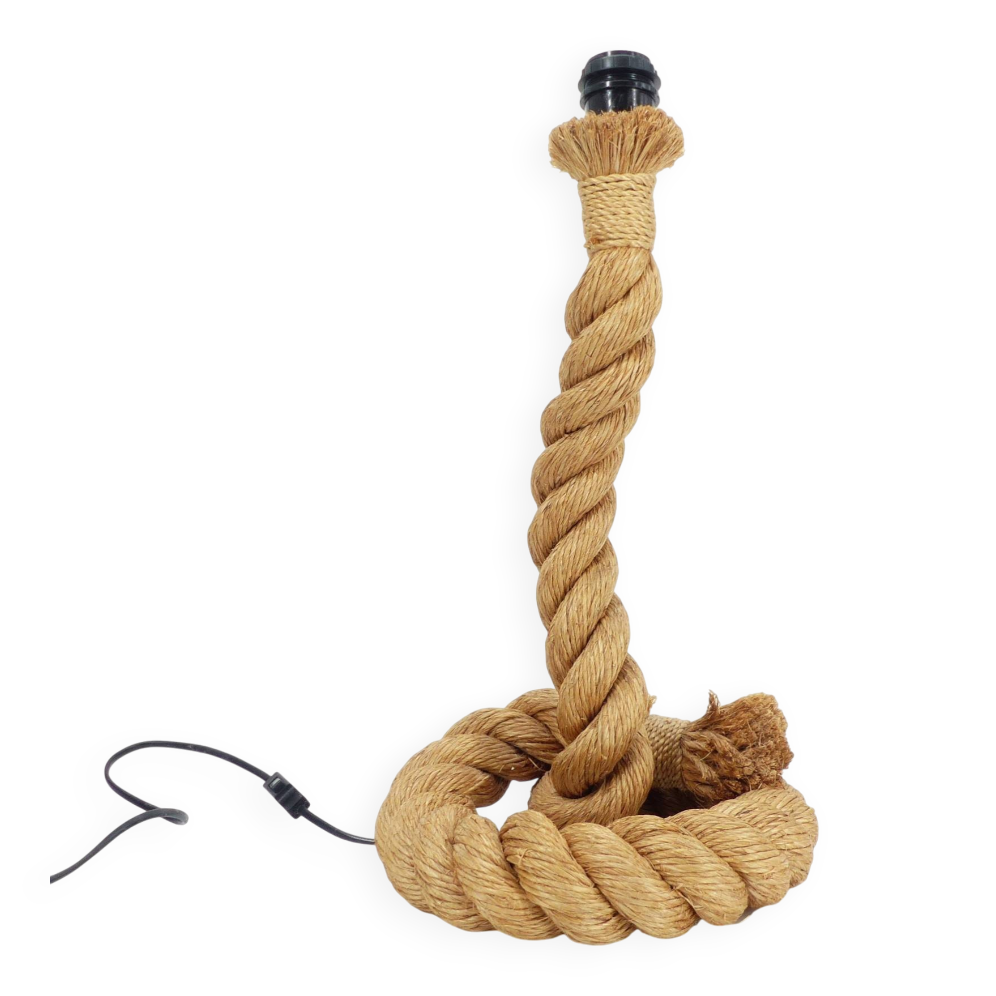 Rope lamp, work in the style of Audoux & Minet, circa 1970-1980
