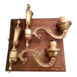 Paire d'appliques en bronze