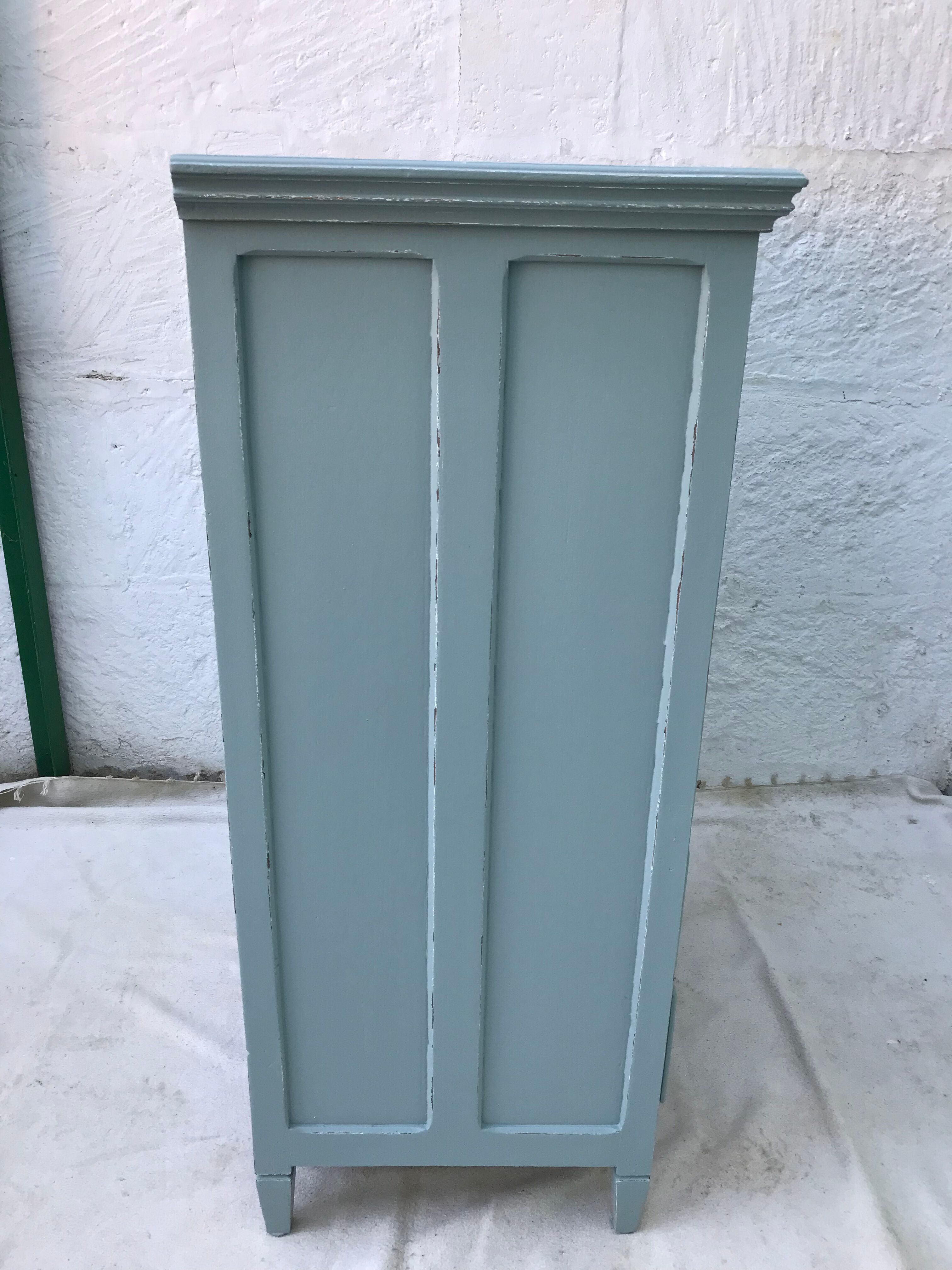 Antique chest of drawers 5 drawers patinated