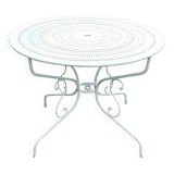 Round wrought iron garden table from the 1900s