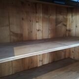 Parisian glazed wardrobe, Vintage painted showcase library