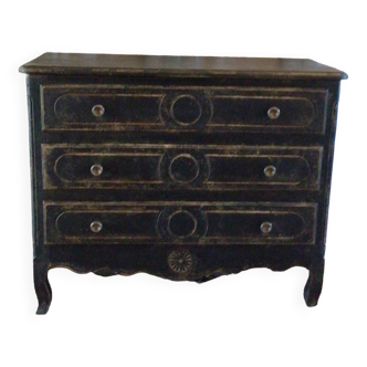 Vintage black chest of drawers