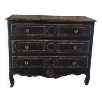 Commode vintage noire