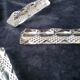 6 triangular crystal knife rests in lead crystal.