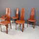 Vintage Leather Dining Chairs by Arper Italy, 1980s - Set of 6