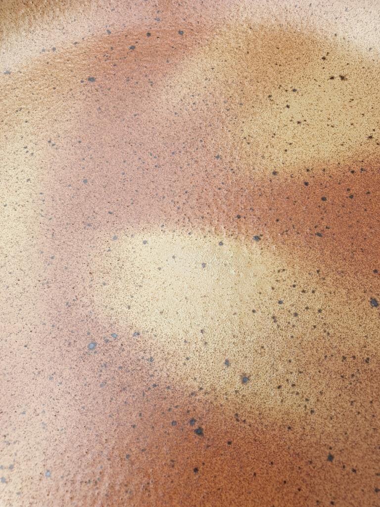 Set 12 plates and 1 dish sandstone of Burgundy Sarreguemines