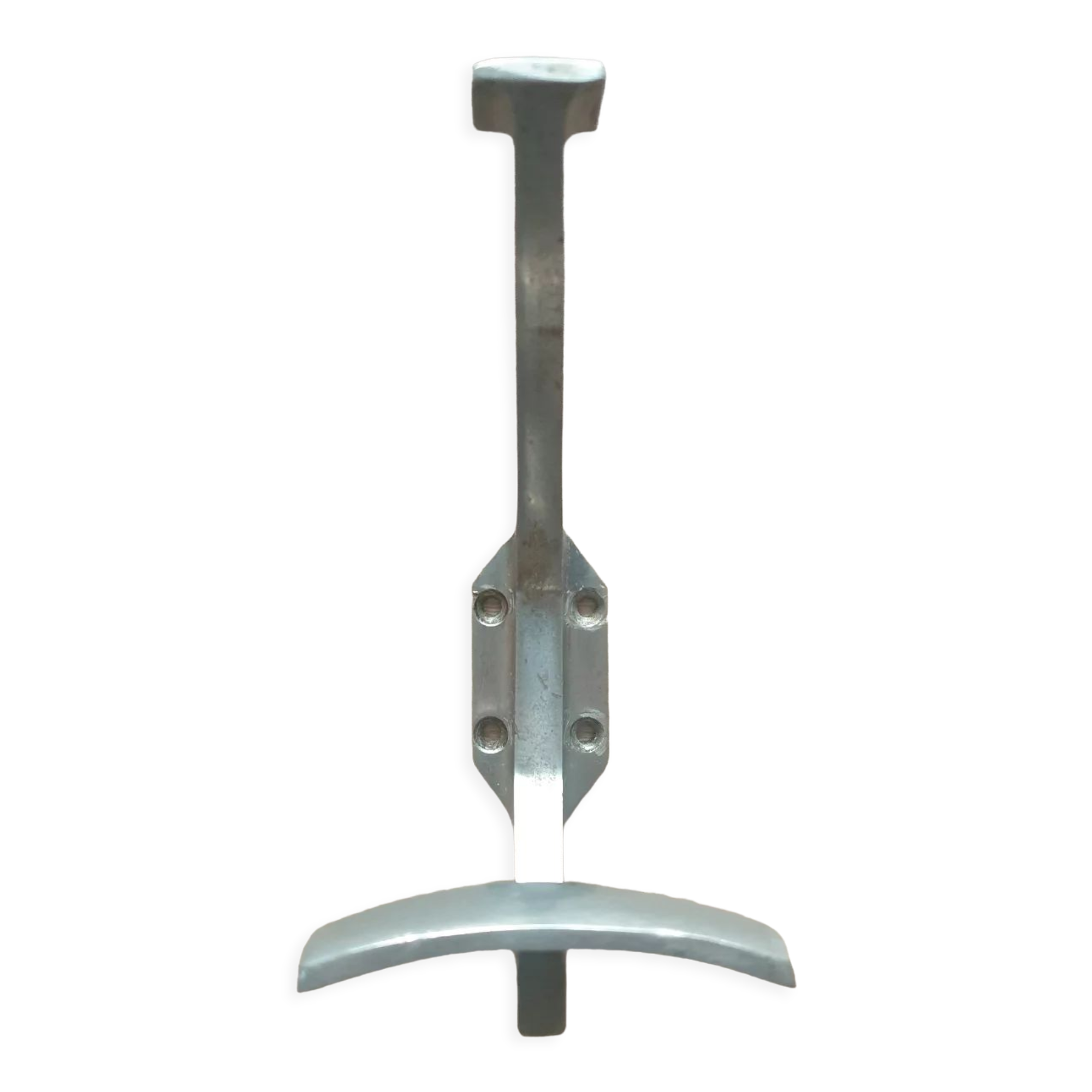 Vintage brushed aluminum hook