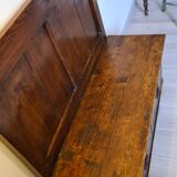 Nineteenth century oak church chest bench