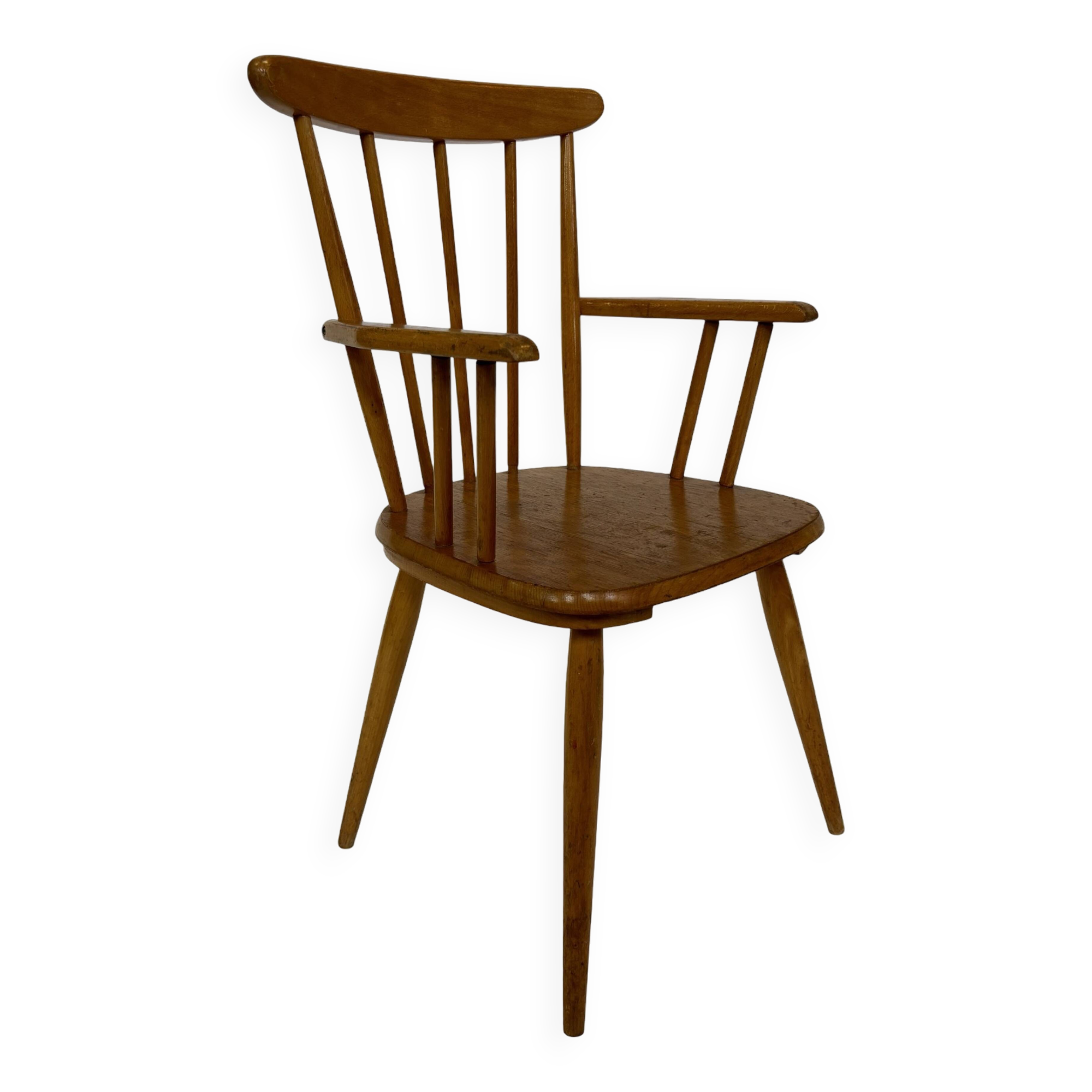 Vintage children's chair children's room slatted chair design 50's