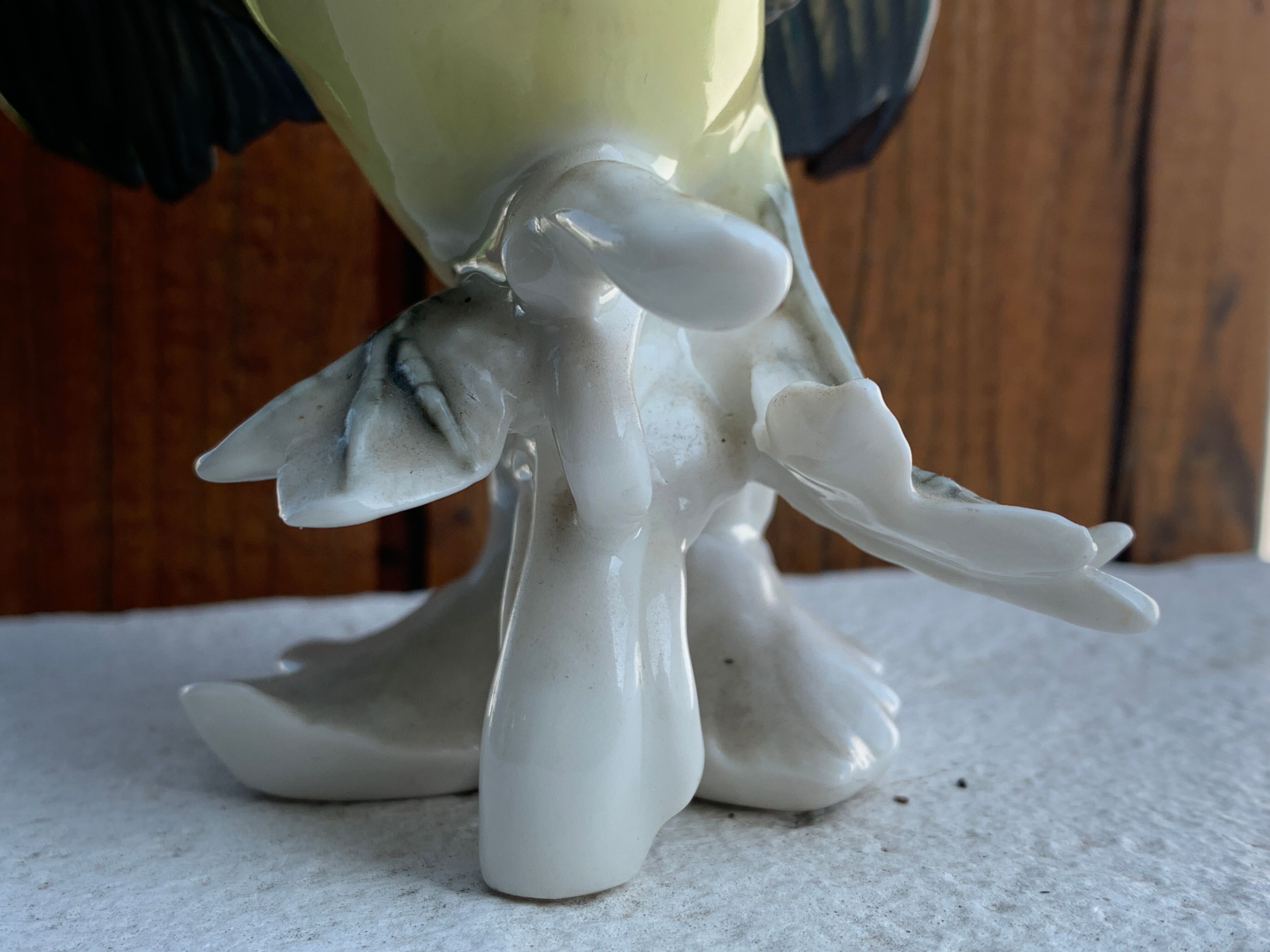 Bird numbered and signed Karl Ens, in Saxon porcelain, nineteenth century